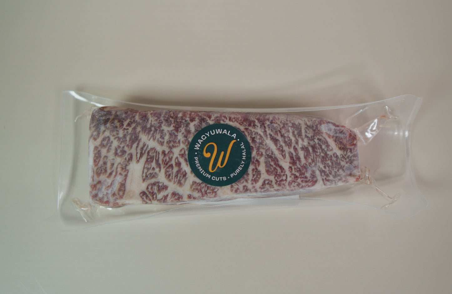 Halal Wagyu Denver Steak in packaging top view