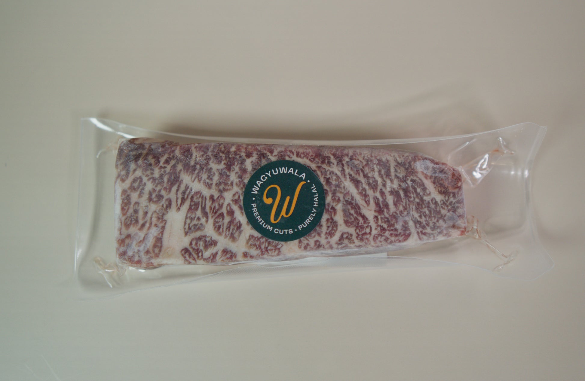 Halal Wagyu Denver Steak in packaging top view
